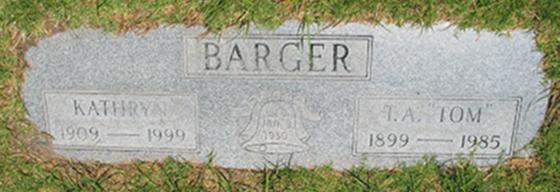 Barger Kathryn and T.A. 'Tom' grave